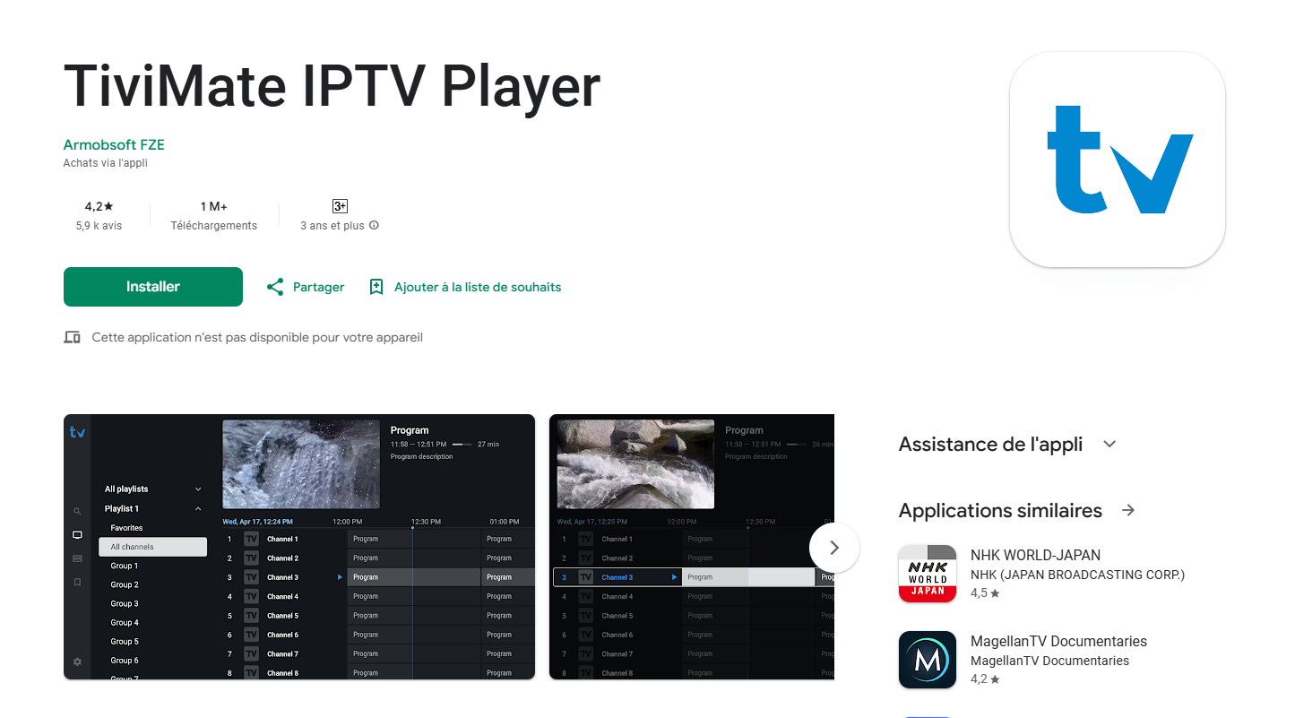 application iptv sur android